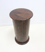 Solid Hardwood Drum Chest of Drawers / Side Cabinet - Slim and Narrow