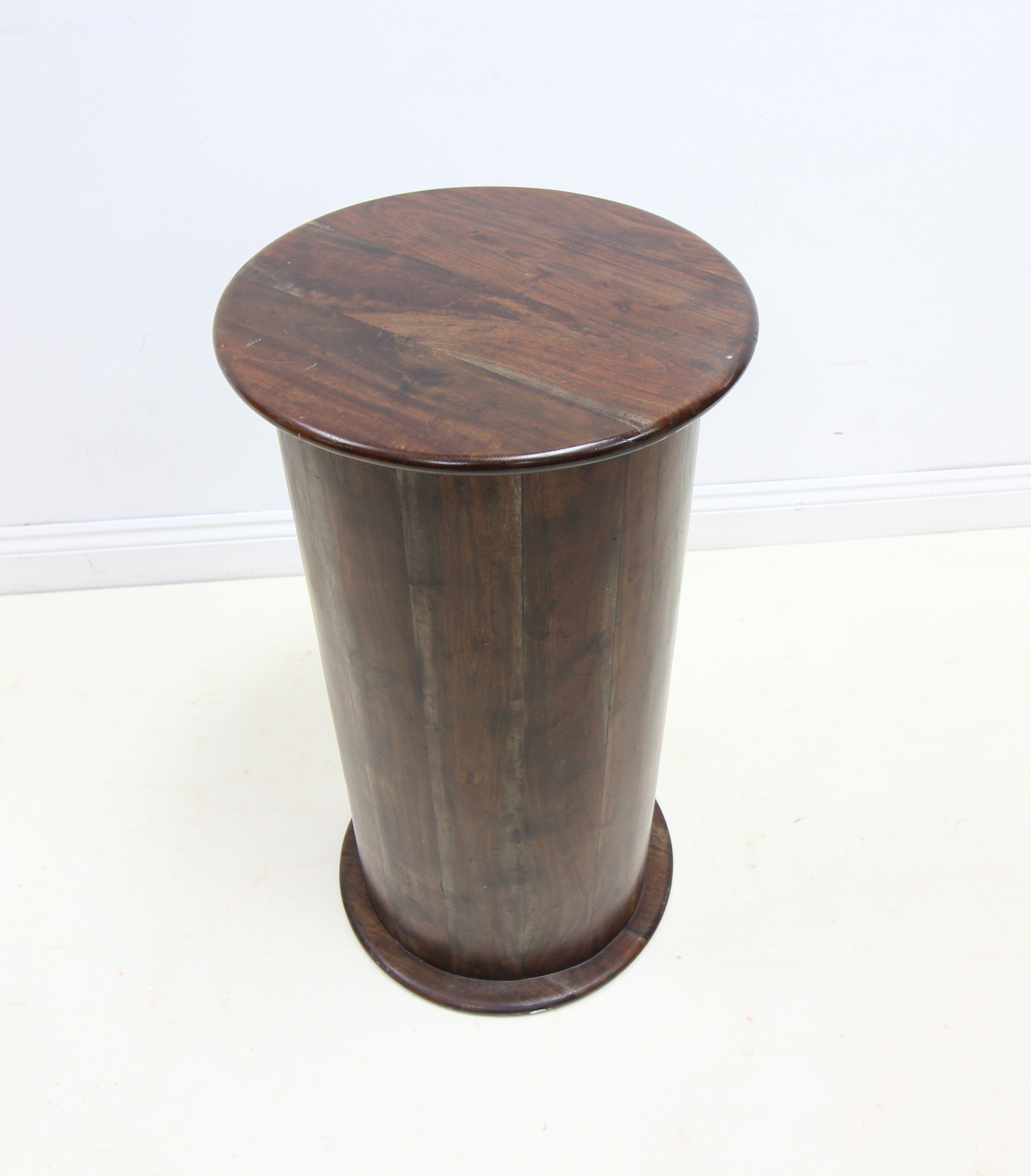 Solid Hardwood Drum Chest of Drawers / Side Cabinet - Slim and Narrow