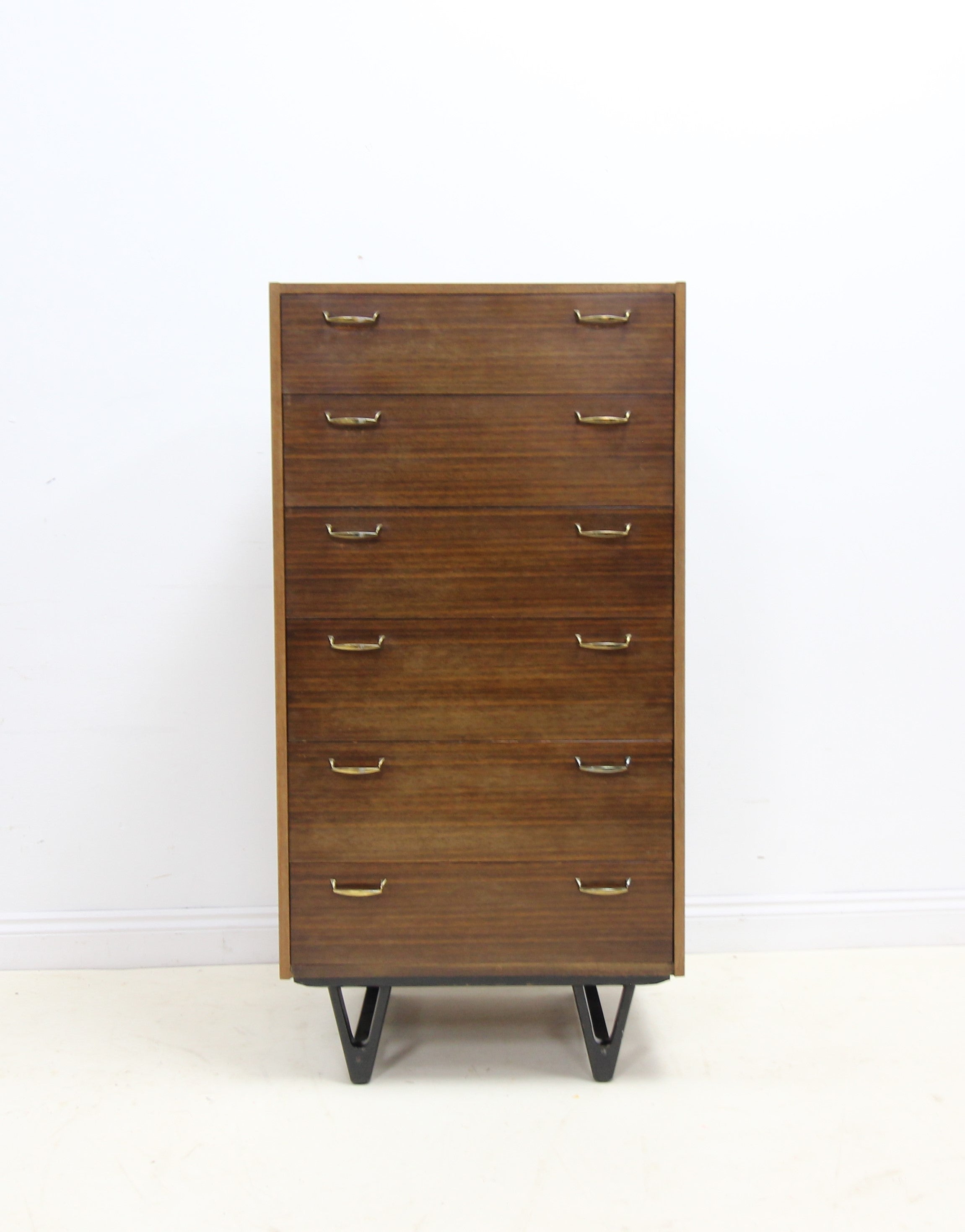Vintage Meredew Teak Tallboy Chest of Drawers