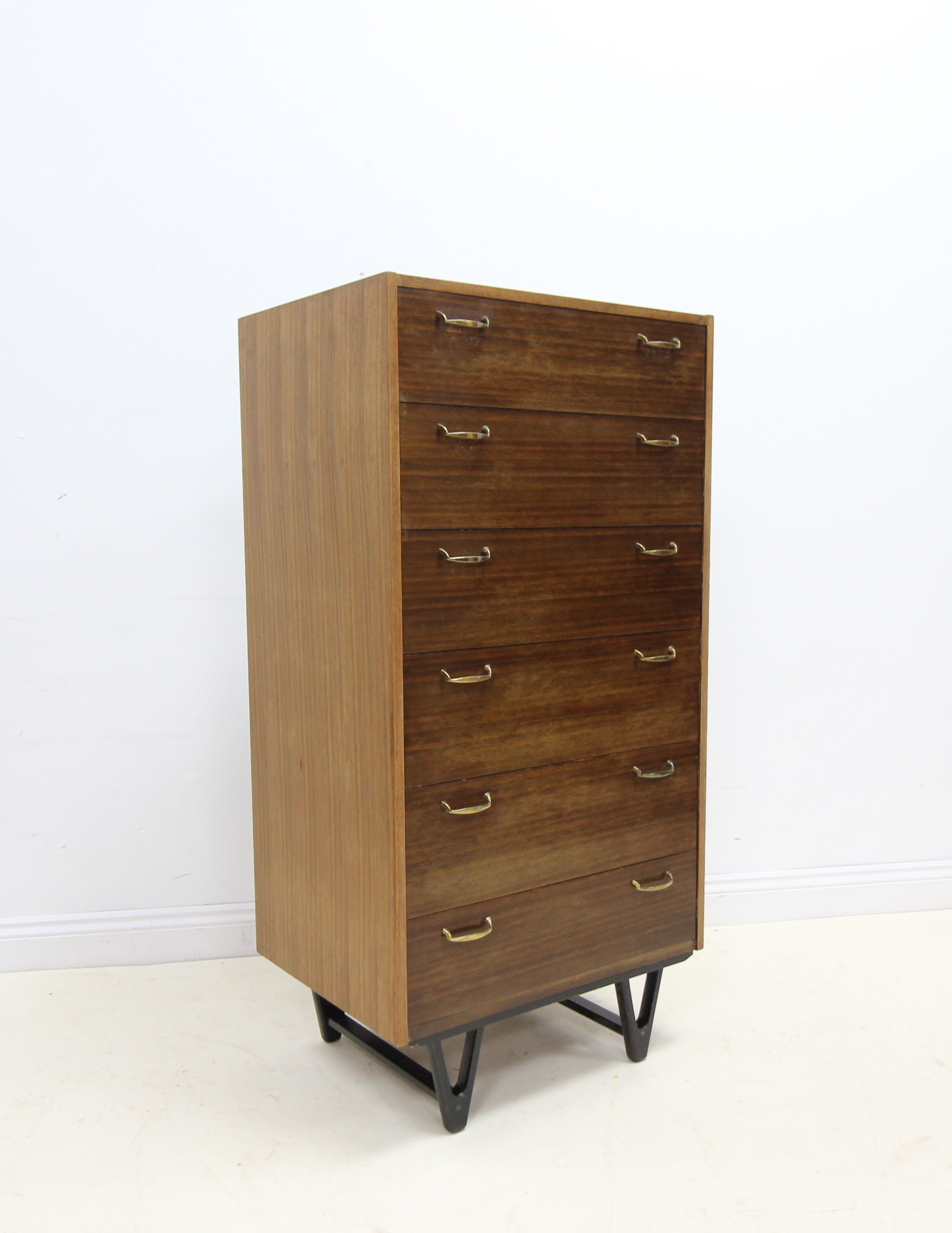 Vintage Meredew Teak Tallboy Chest of Drawers