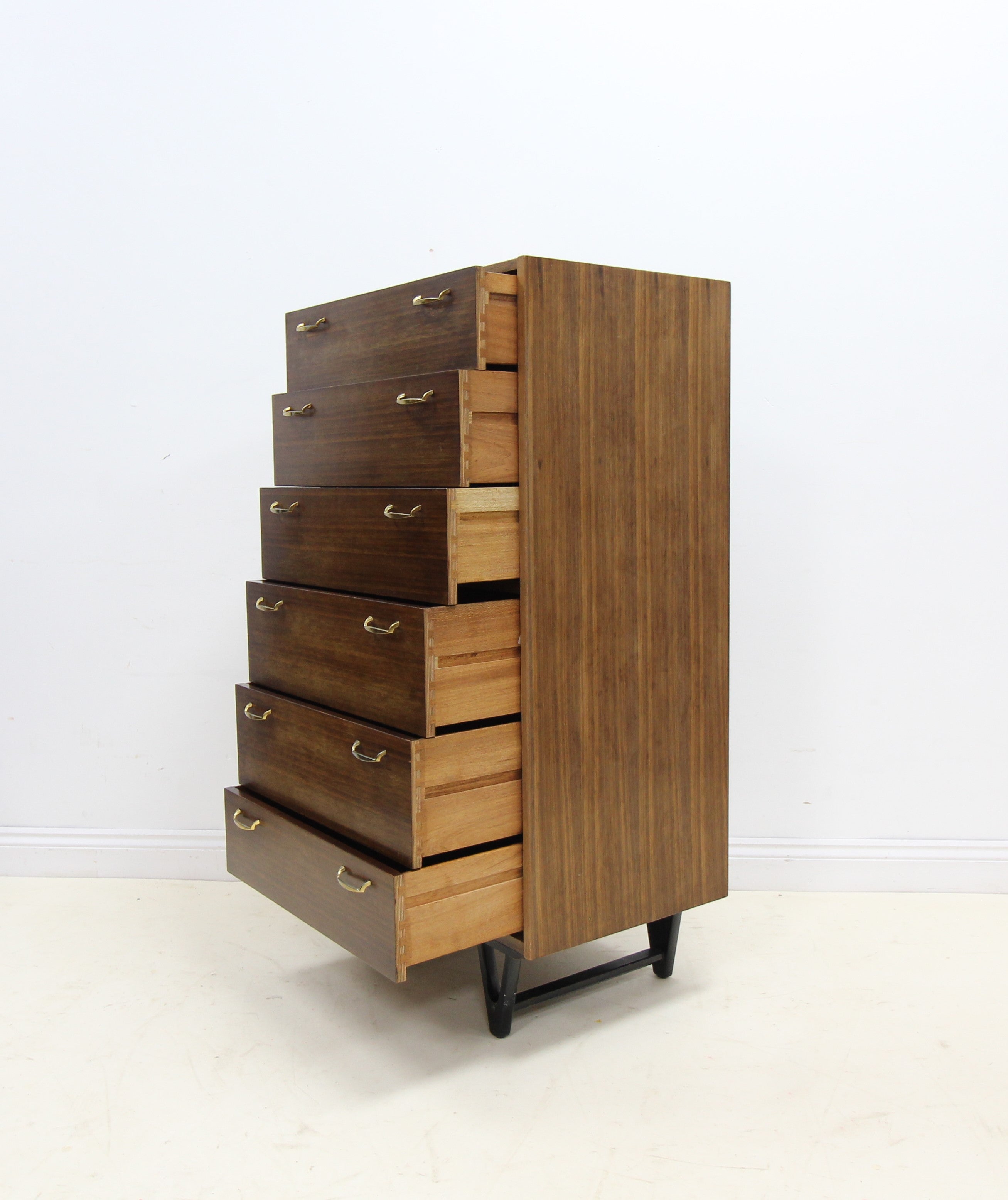 Vintage Meredew Teak Tallboy Chest of Drawers