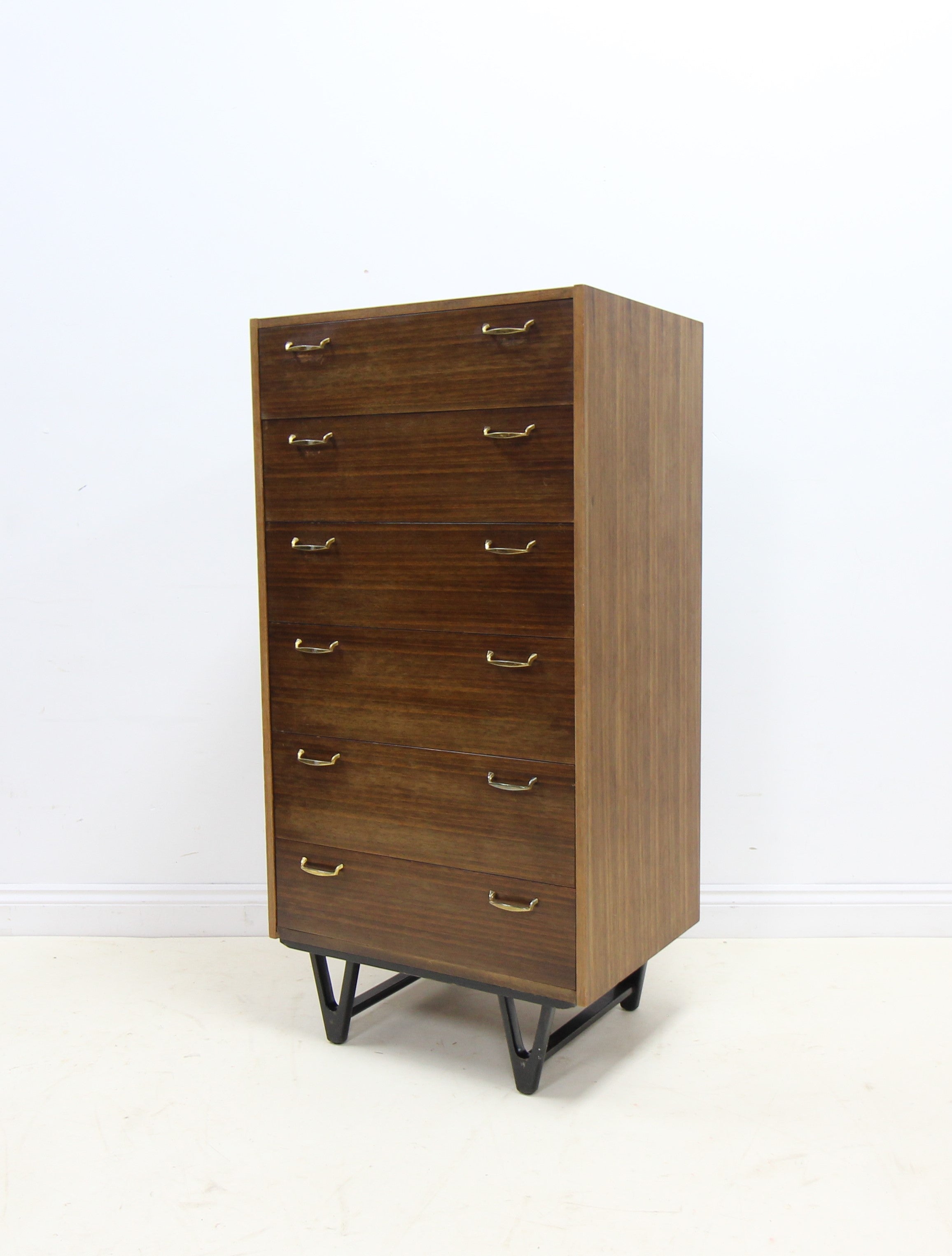 Vintage Meredew Teak Tallboy Chest of Drawers