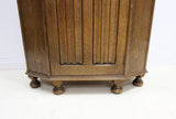 Vintage Old Charm style Linen Fold Oak Single Wardrobe
