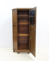Vintage Old Charm style Linen Fold Oak Single Wardrobe