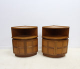 Stylish pair of mid-century Nathan teak corner units or Bedside Cabinets