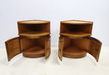 Stylish pair of mid-century Nathan teak corner units or Bedside Cabinets