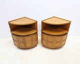 Stylish pair of mid-century Nathan teak corner units or Bedside Cabinets