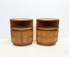 Stylish pair of mid-century Nathan teak corner units or Bedside Cabinets