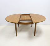 Nathan Teak Mid Century Round Space Saving Dining Table