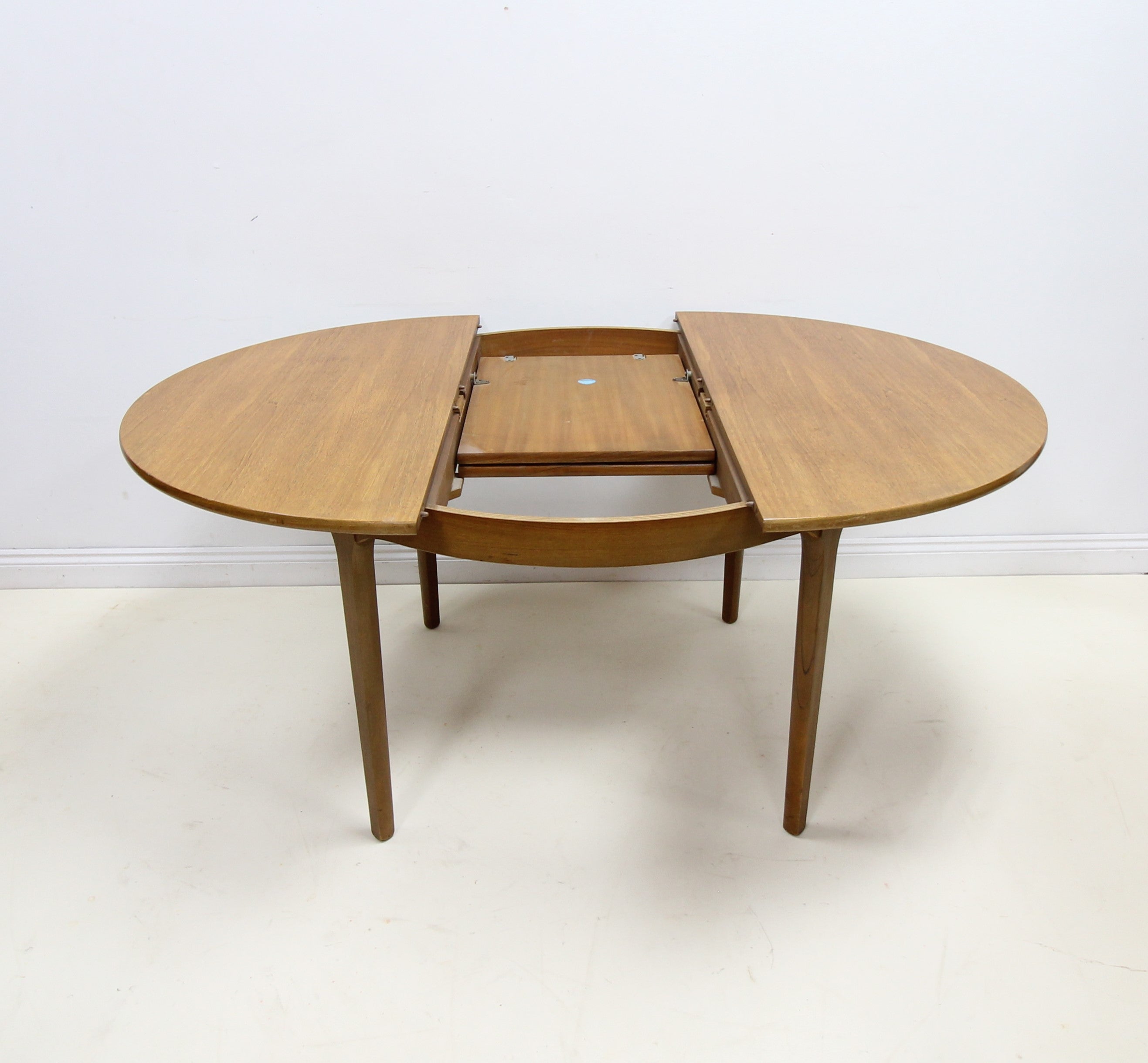 Nathan Teak Mid Century Round Space Saving Dining Table