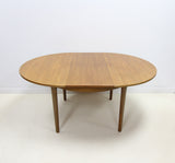 Nathan Teak Mid Century Round Space Saving Dining Table