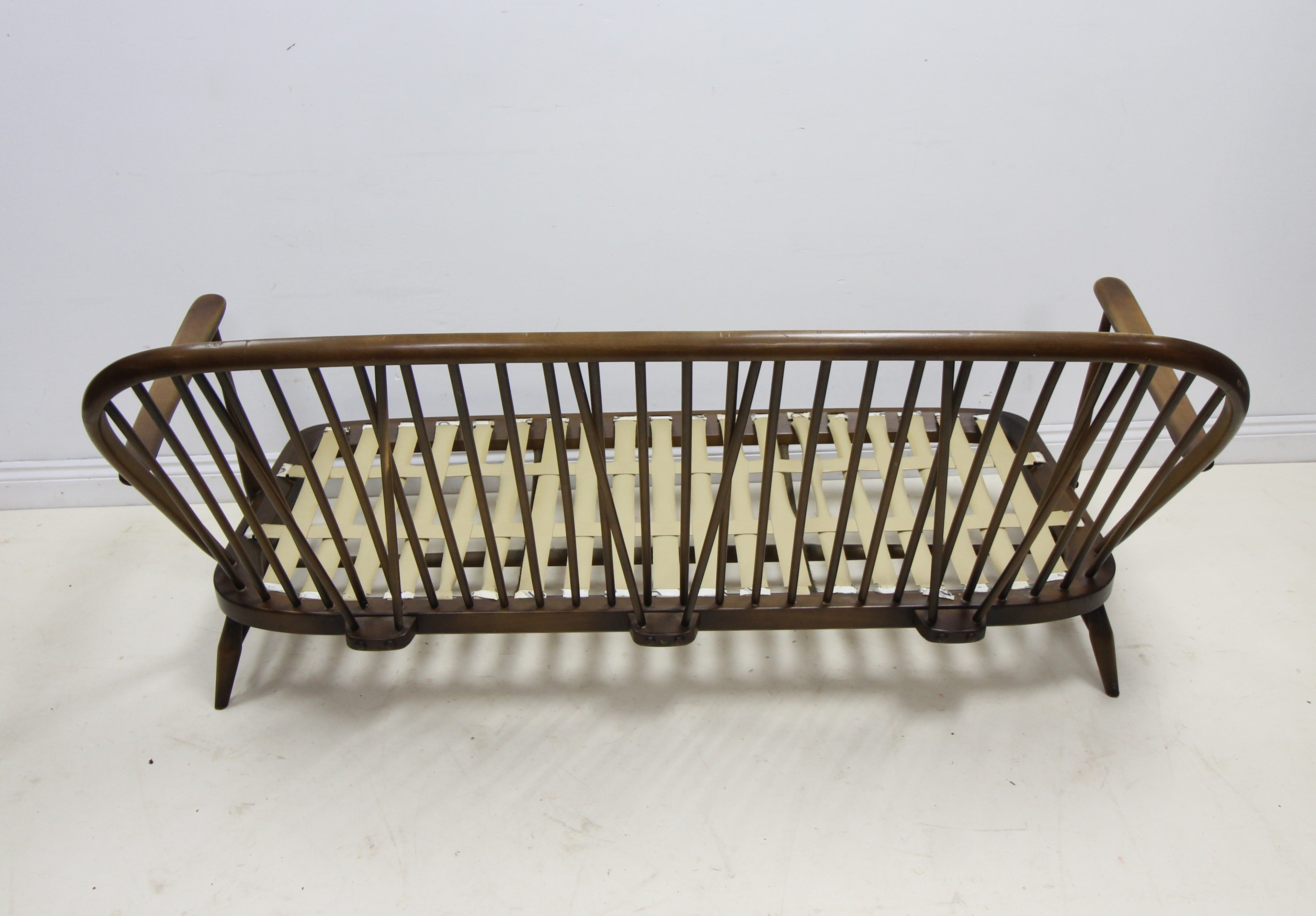 Iconic mid-century Ercol Windsor 3-seater sofa frame in solid beech