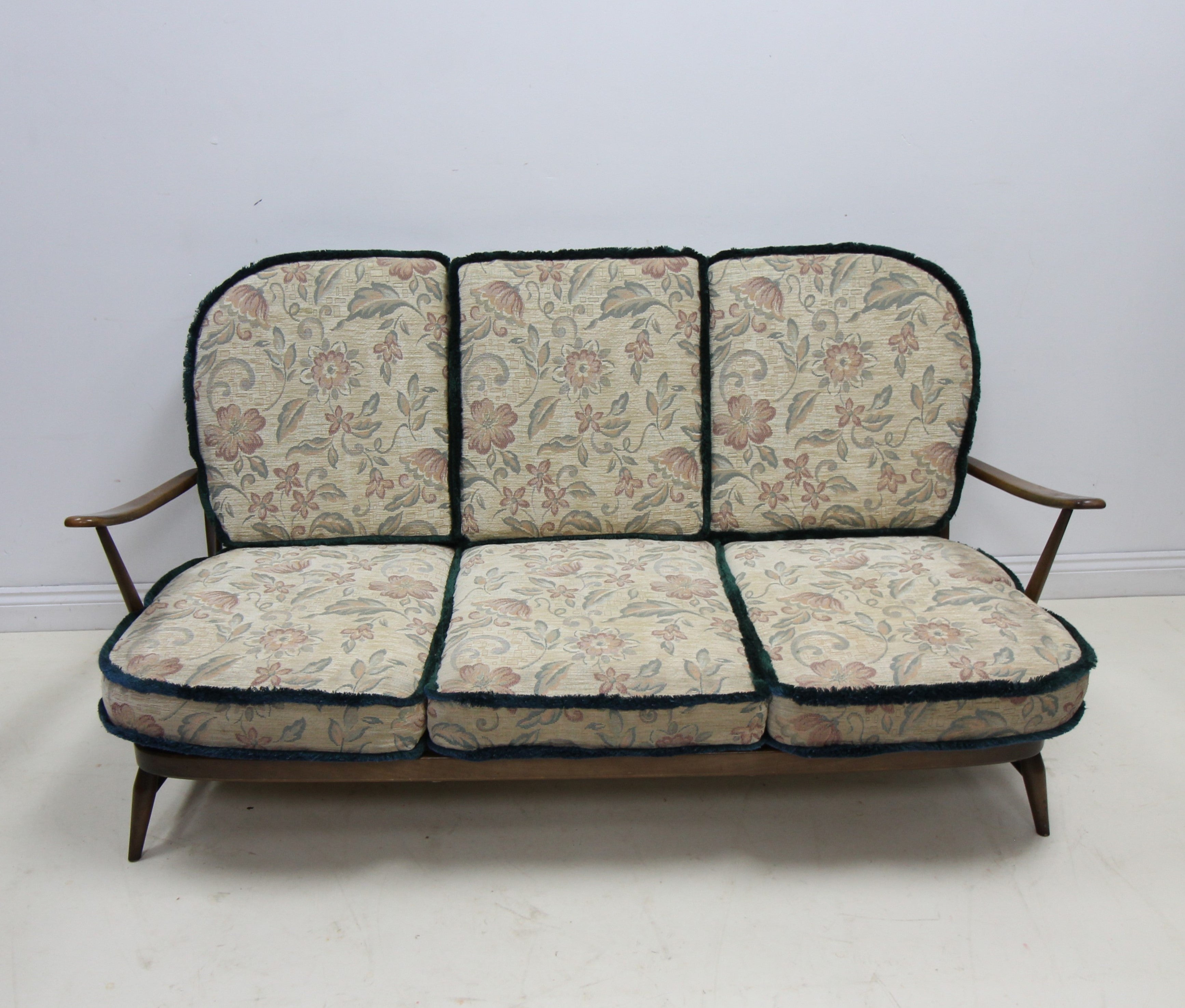 Iconic mid-century Ercol Windsor 3-seater sofa frame in solid beech