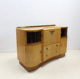 Mid century maple veneered serpentine front Beautility sideboard