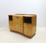 Mid century maple veneered serpentine front Beautility sideboard
