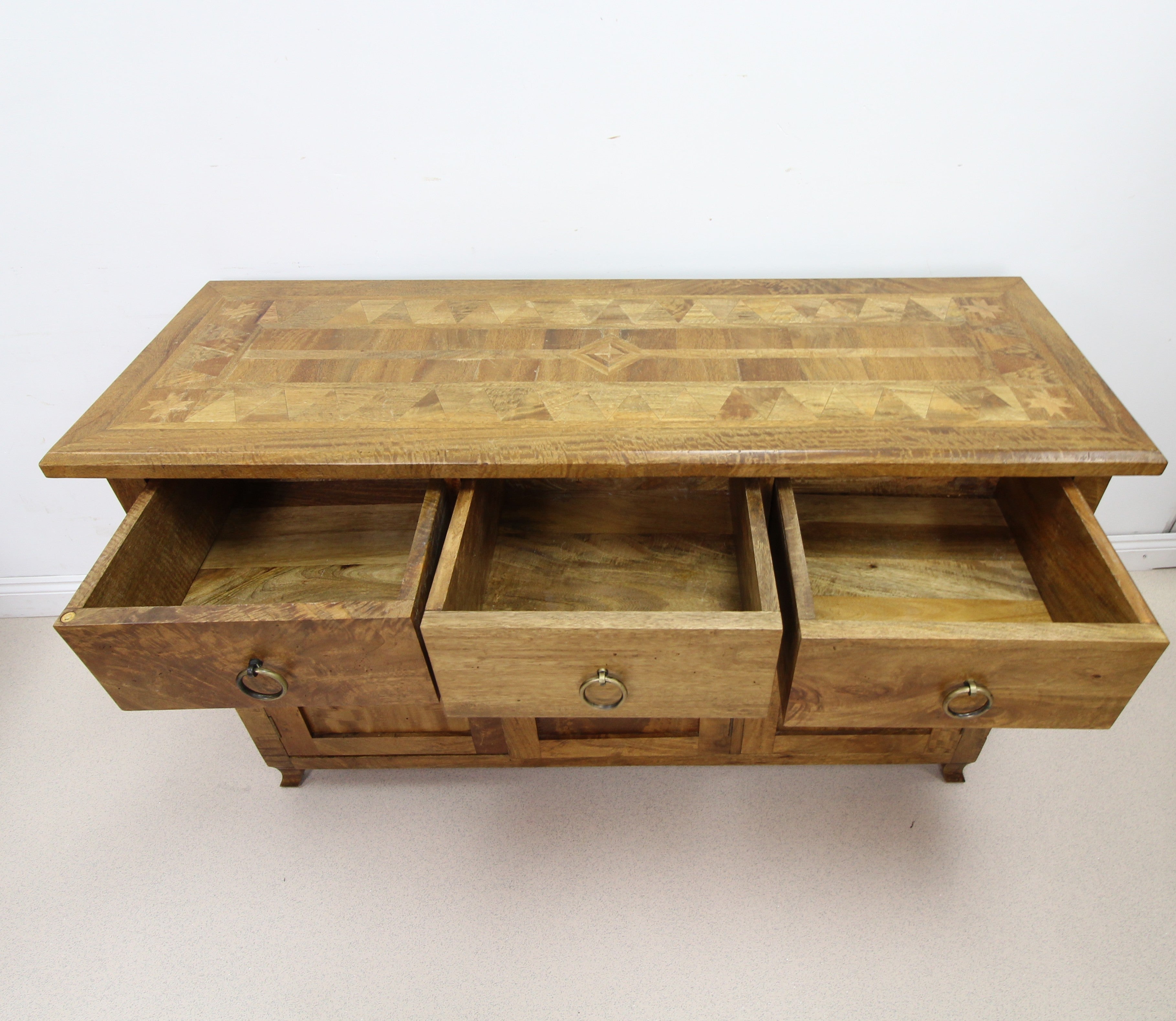 Continental Solid Mango Wood Sideboard – Stylish & Sturdy