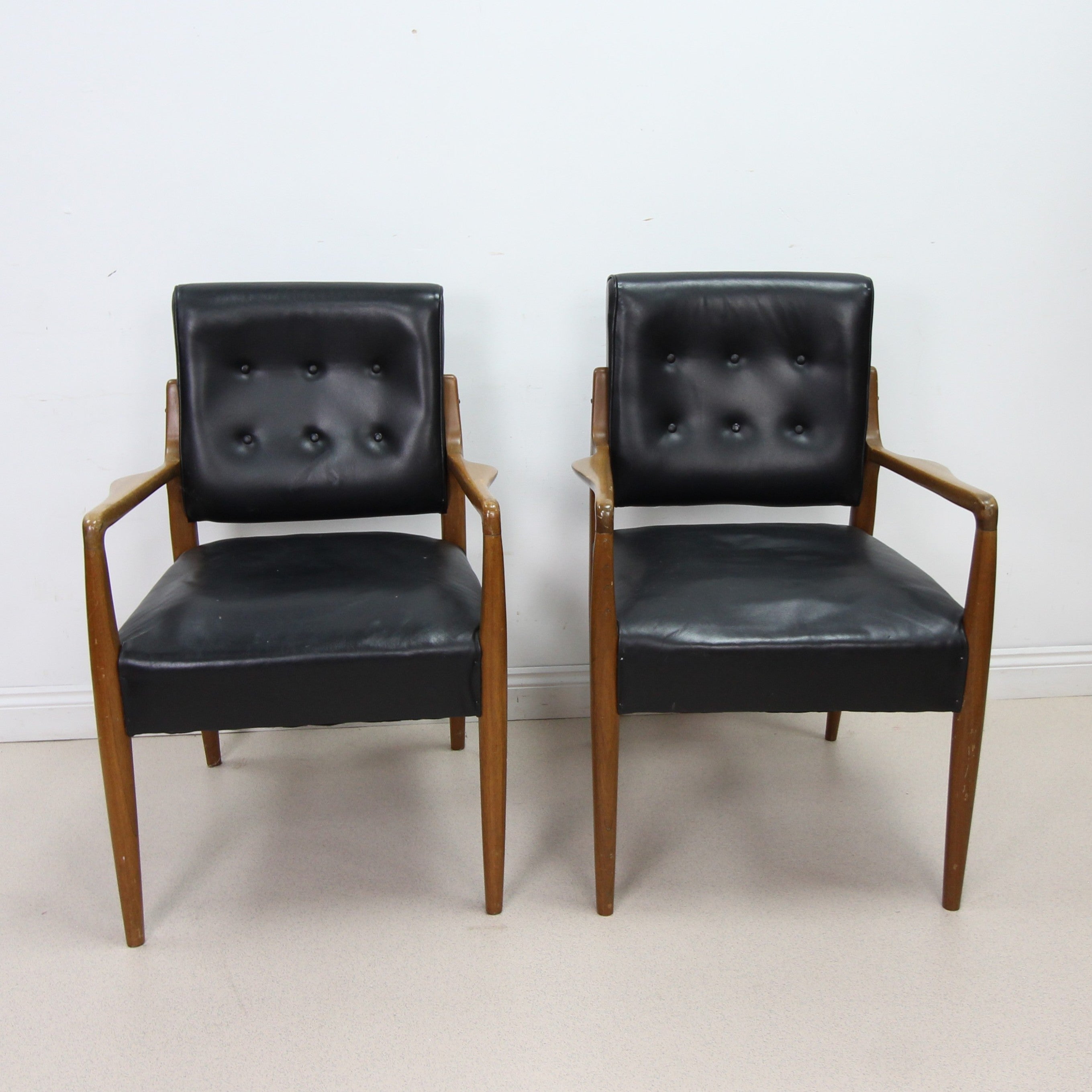 Pair of Danish Style Leather Chairs - Project?