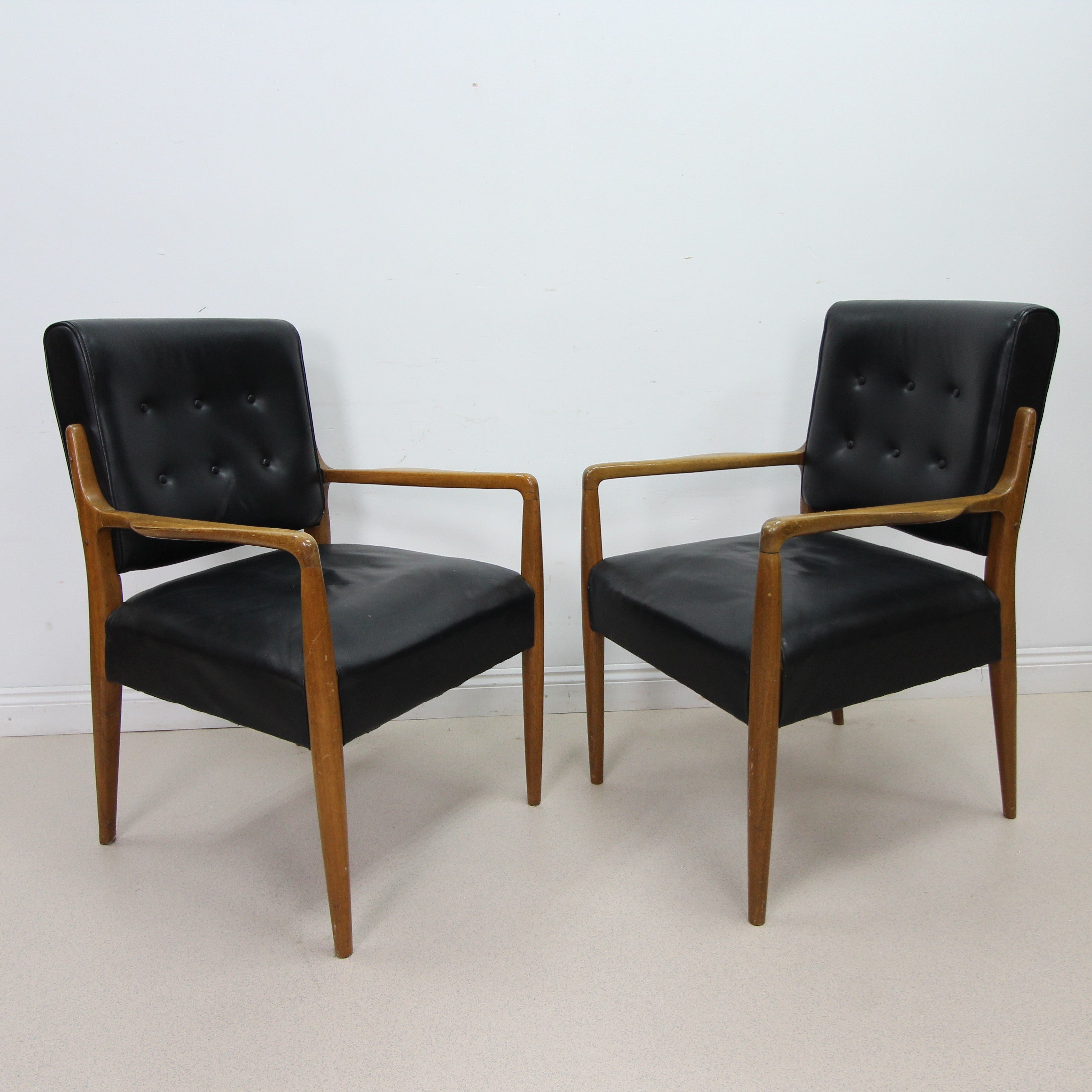 Pair of Danish Style Leather Chairs - Project?