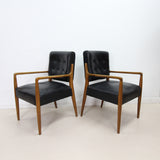 Pair of Danish Style Leather Chairs - Project?