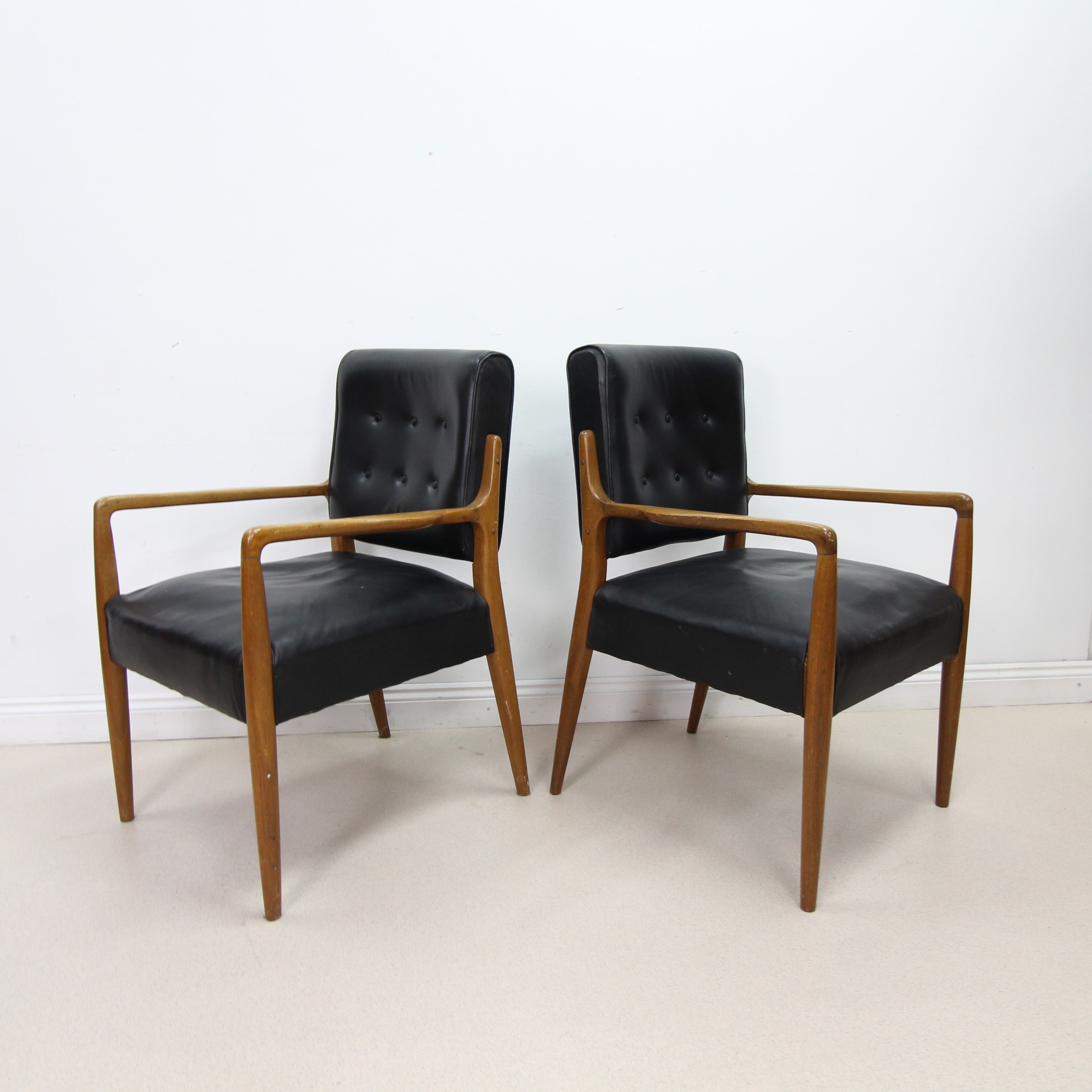 Pair of Danish Style Leather Chairs - Project?