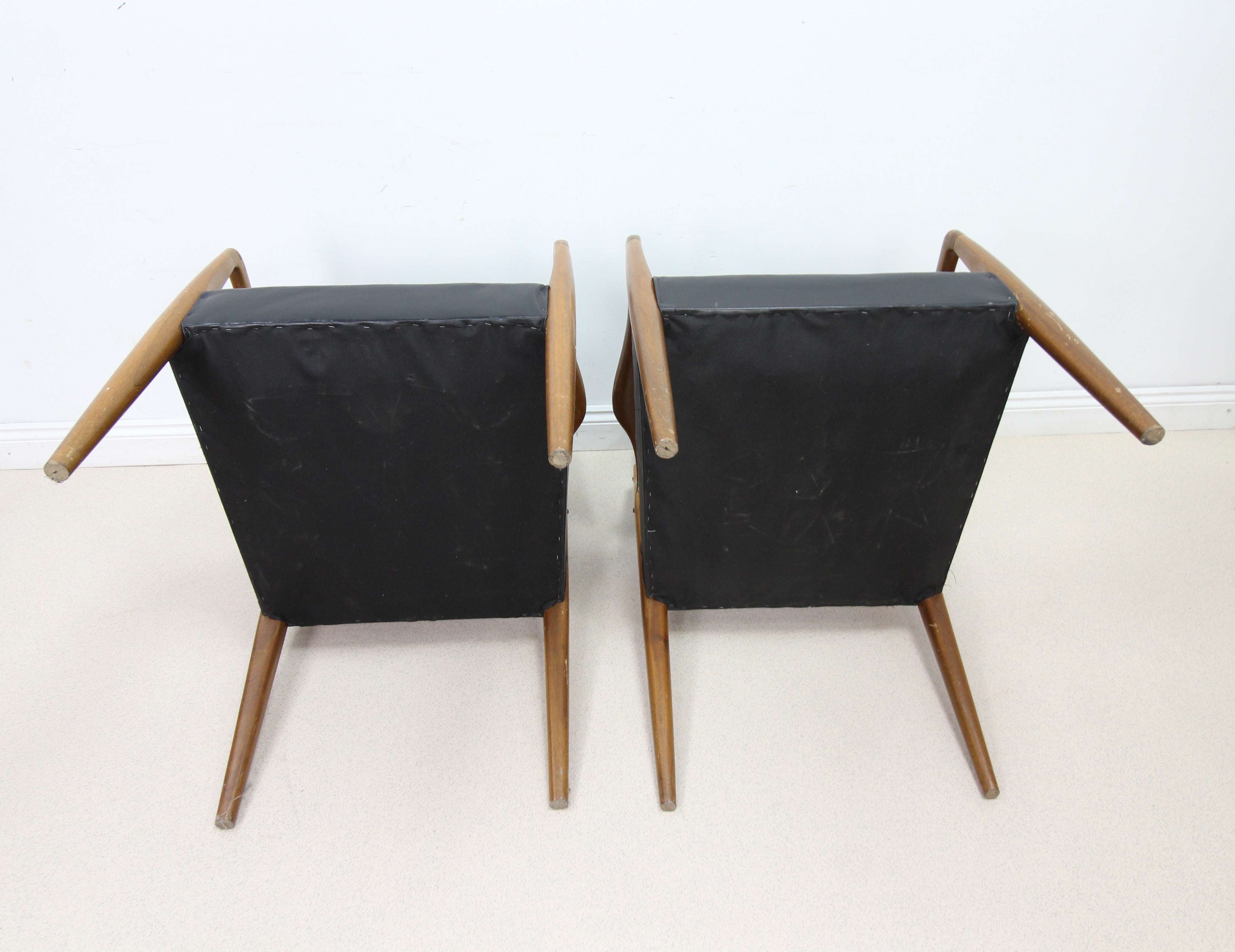 Pair of Danish Style Leather Chairs - Project?