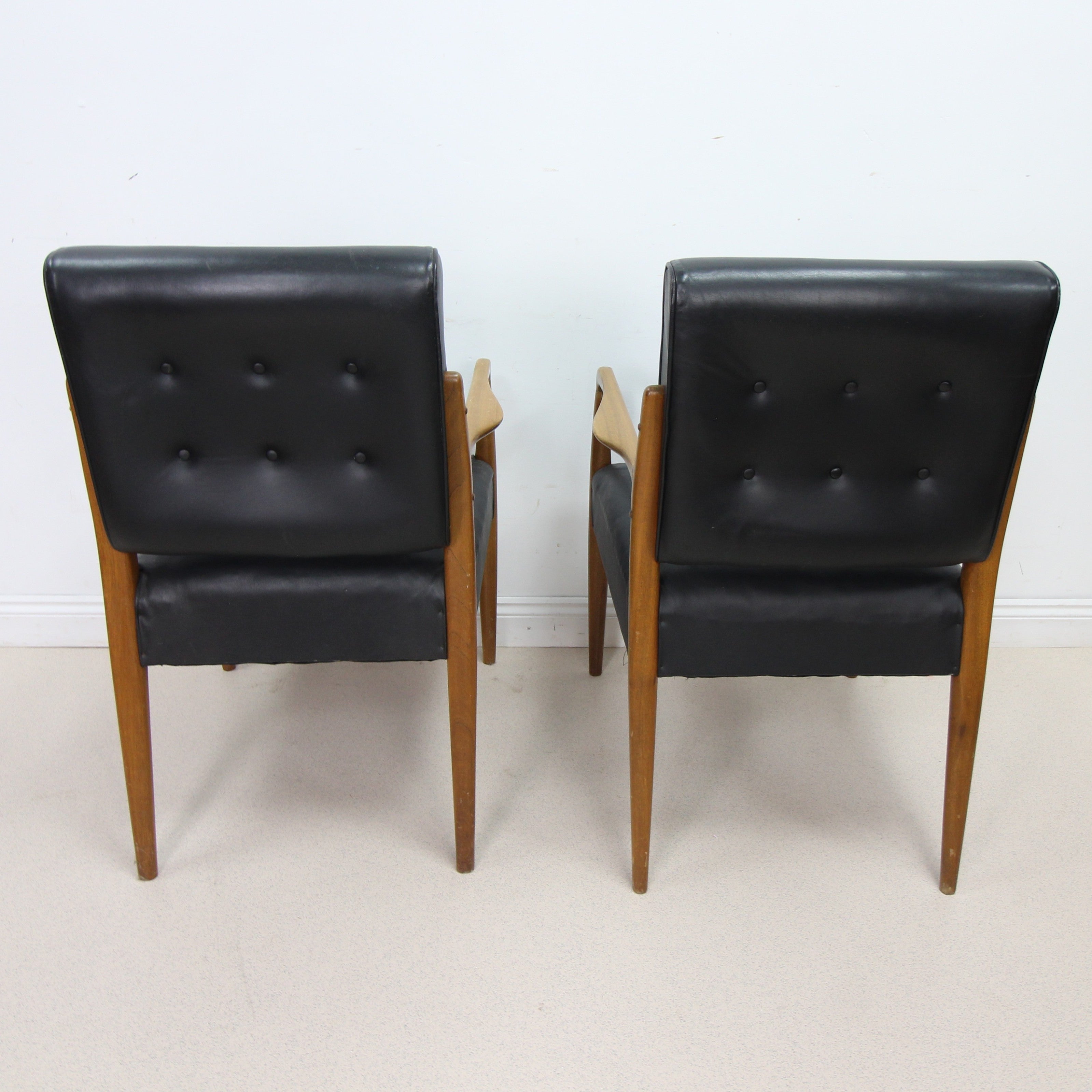 Pair of Danish Style Leather Chairs - Project?