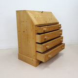 Elegant Solid Pine Writing Bureau - Lockable