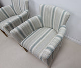 Elegant Pair of Modern Upholstered Tub Chairs Armchairs