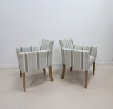 Elegant Pair of Modern Upholstered Tub Chairs Armchairs