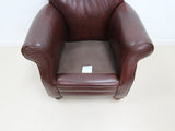 Quality Brown Leather with Fabric Cushion Chair Armchair - Tetrad Keats ?