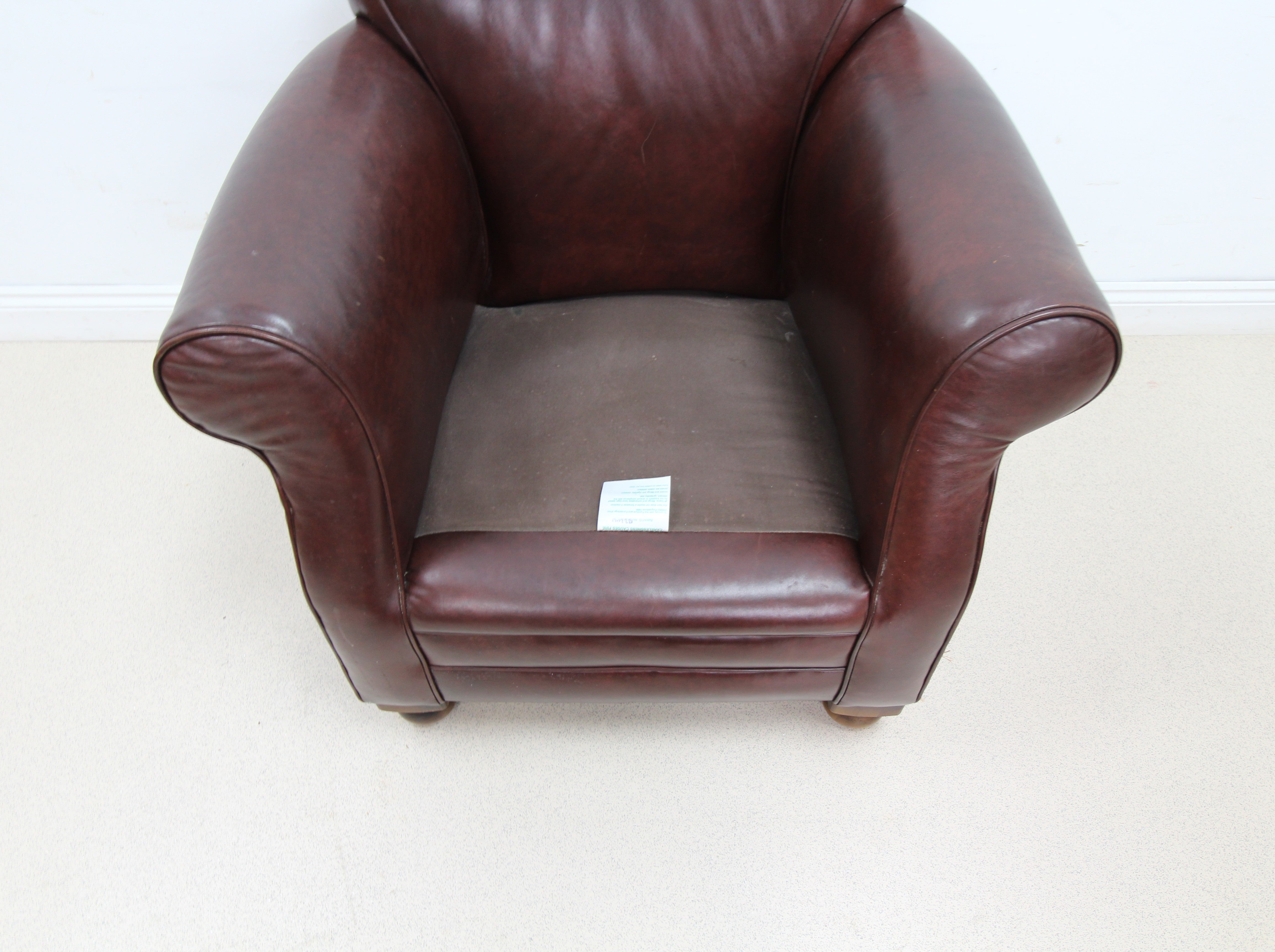 Quality Brown Leather with Fabric Cushion Chair Armchair - Tetrad Keats ?