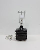 Black Ceramic 'Facette' Table Lamp in the style Cari Zalloni