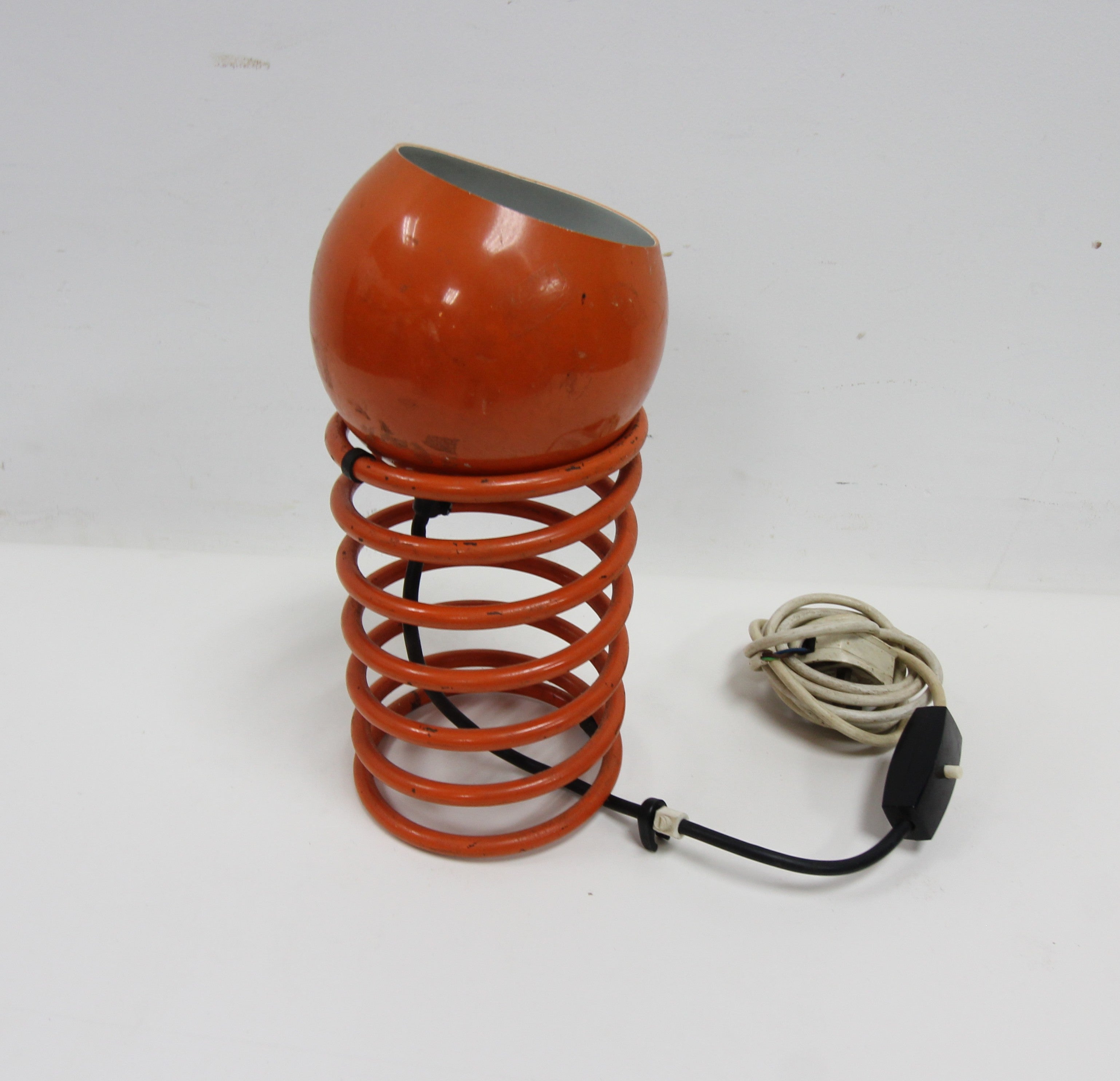 Vintage Spiral Design Orange Table Lamp