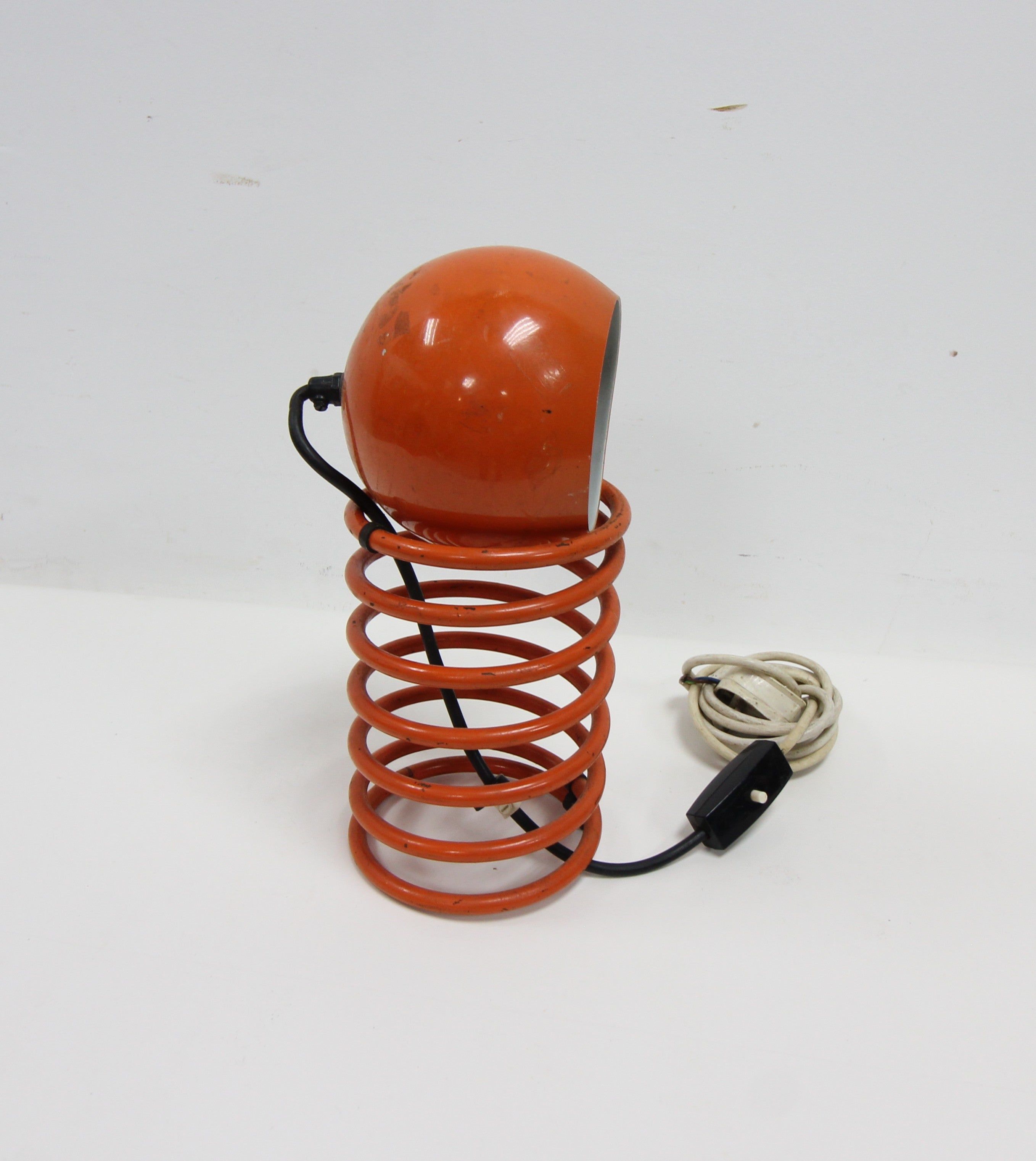 Vintage Spiral Design Orange Table Lamp