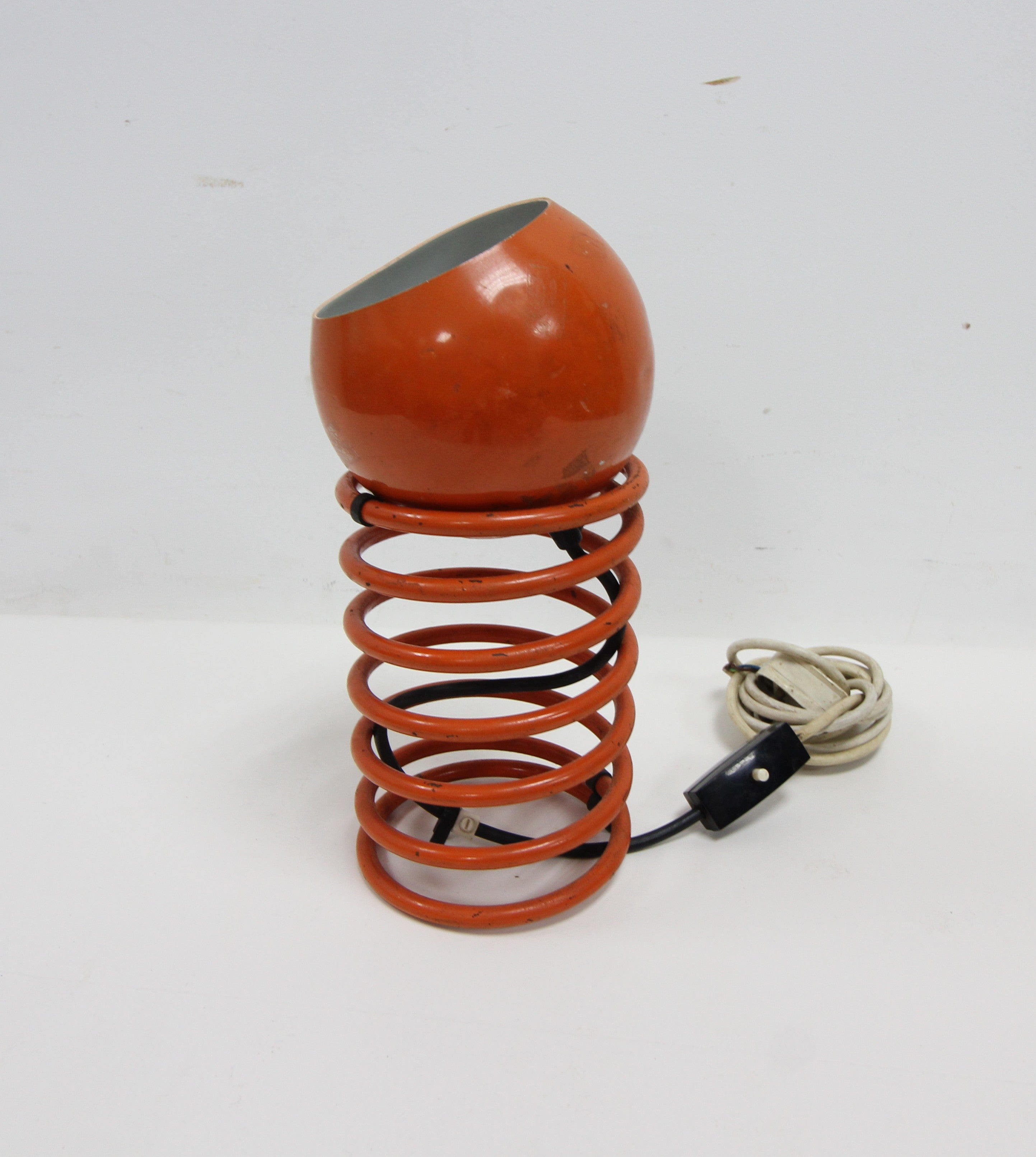 Vintage Spiral Design Orange Table Lamp