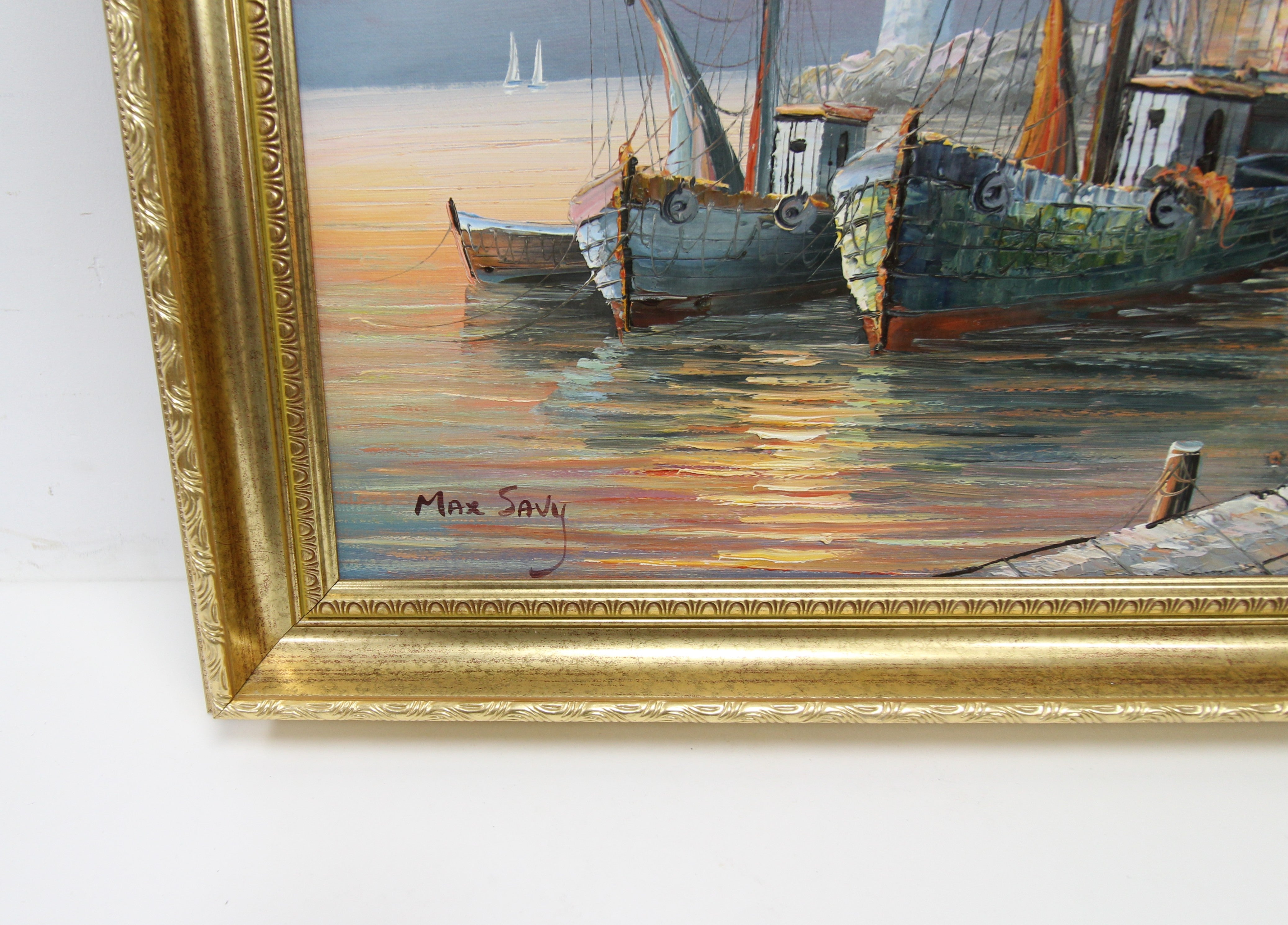 Framed Oil Painting by Max Savy