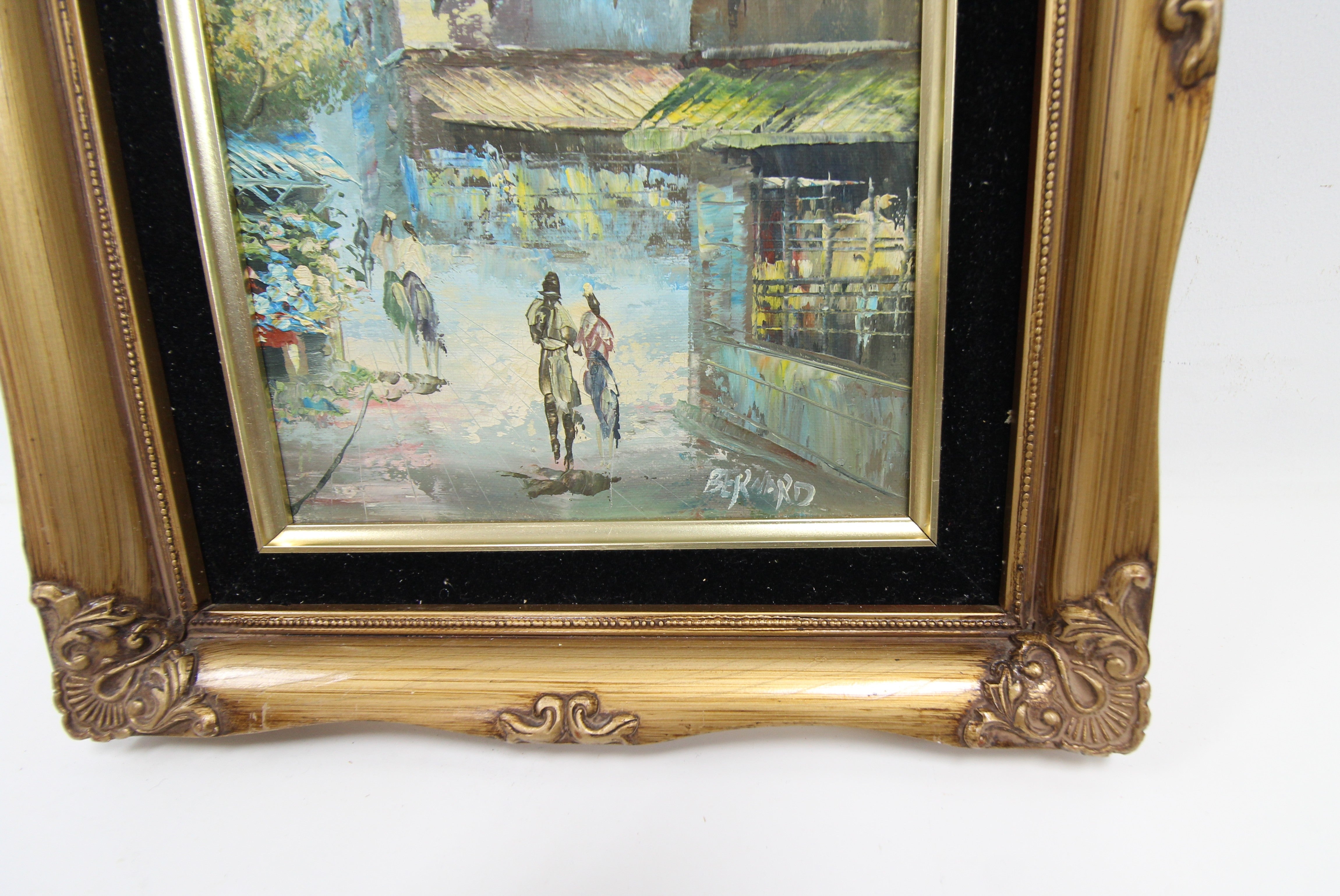 Pair of Small Framed Oil Paintings signed Bernard