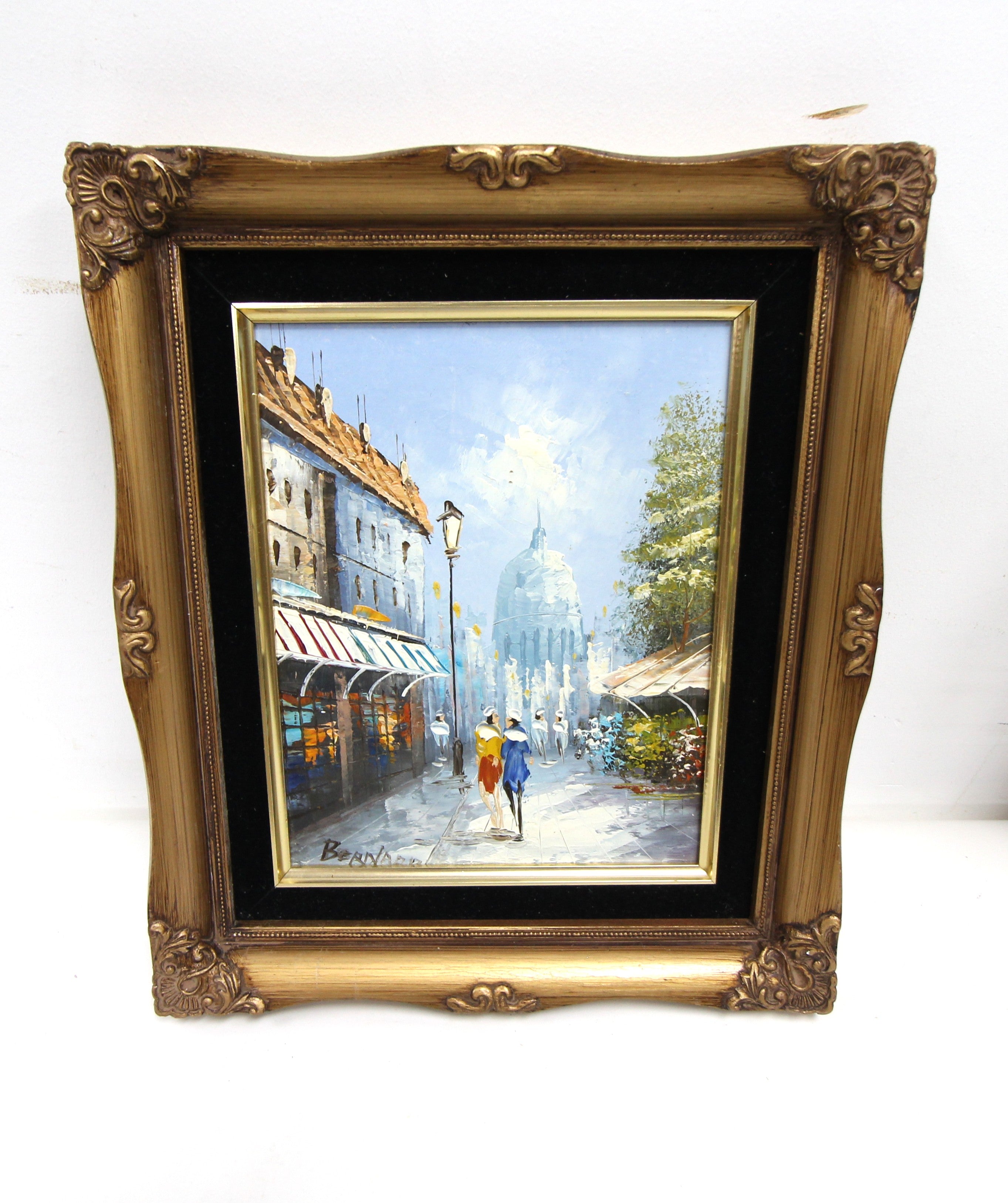 Pair of Small Framed Oil Paintings signed Bernard