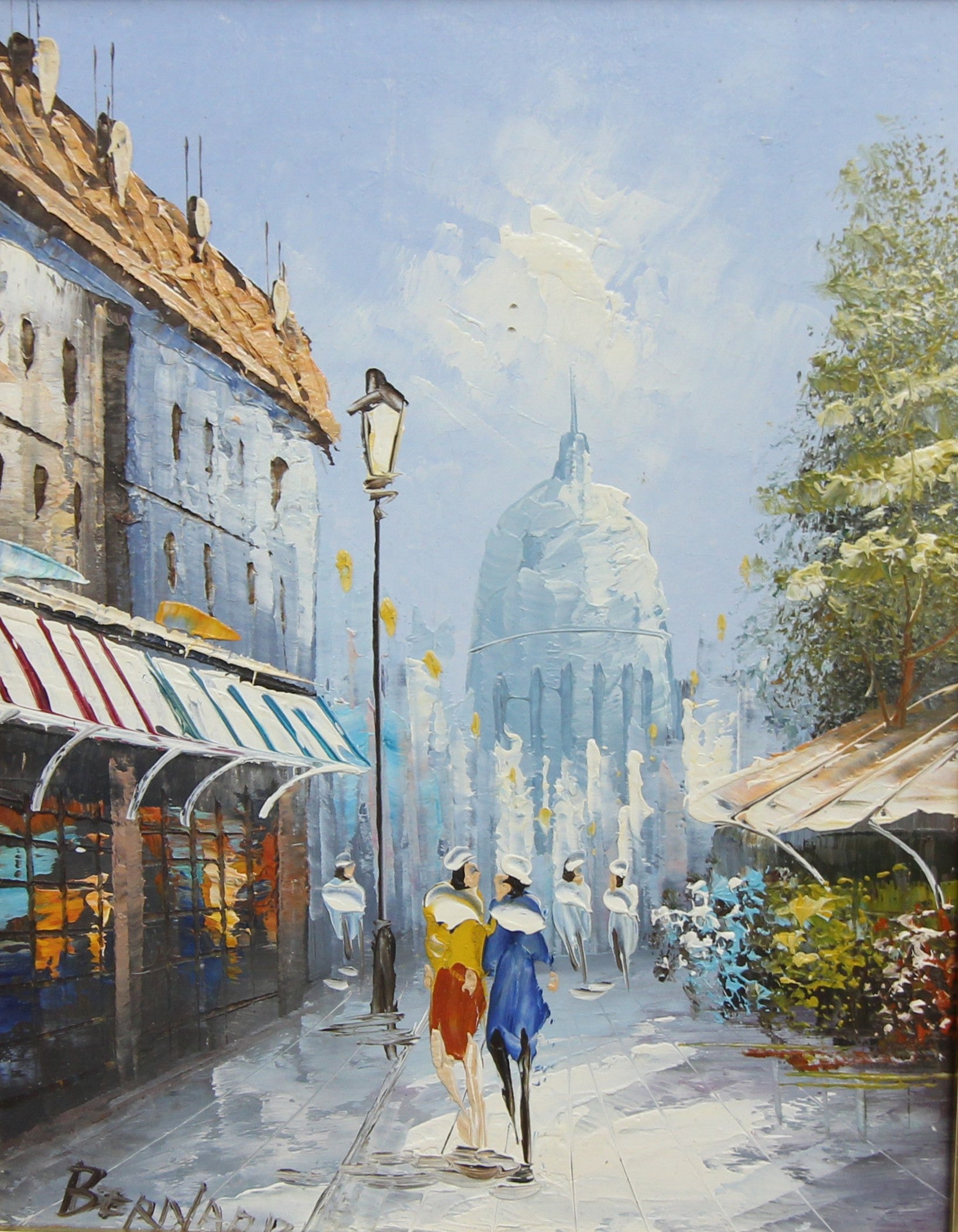 Pair of Small Framed Oil Paintings signed Bernard