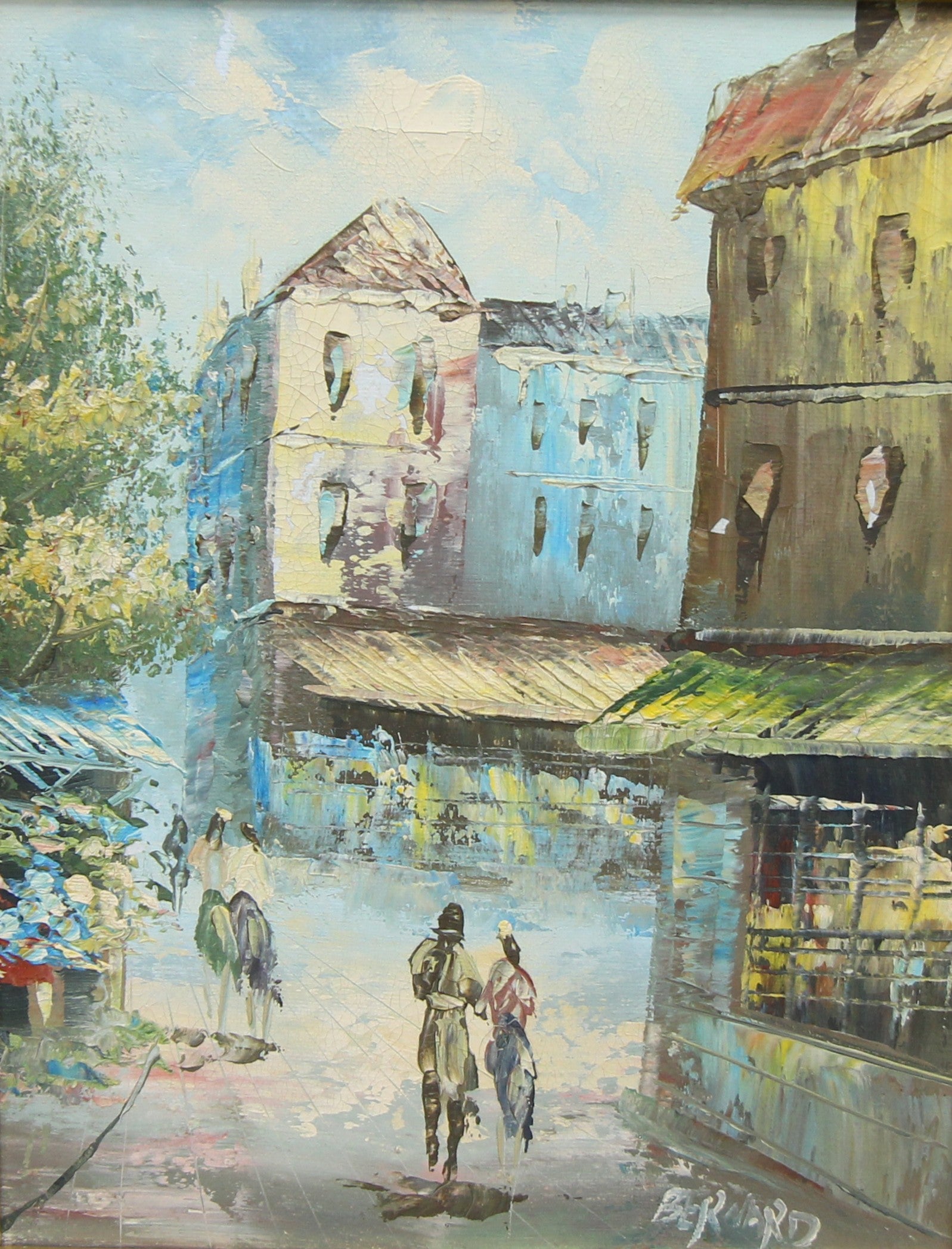 Pair of Small Framed Oil Paintings signed Bernard