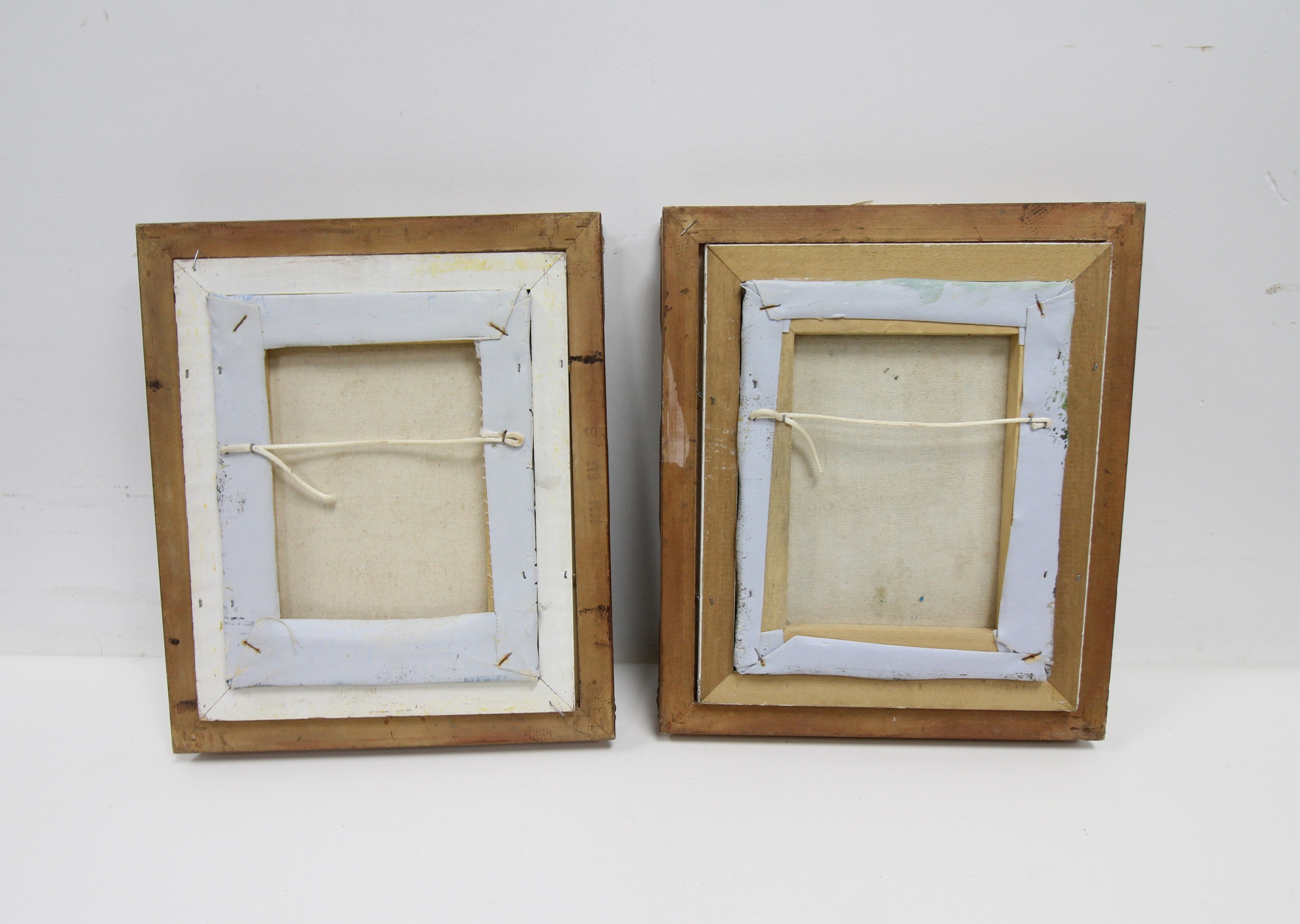 Pair of Small Framed Oil Paintings signed Bernard