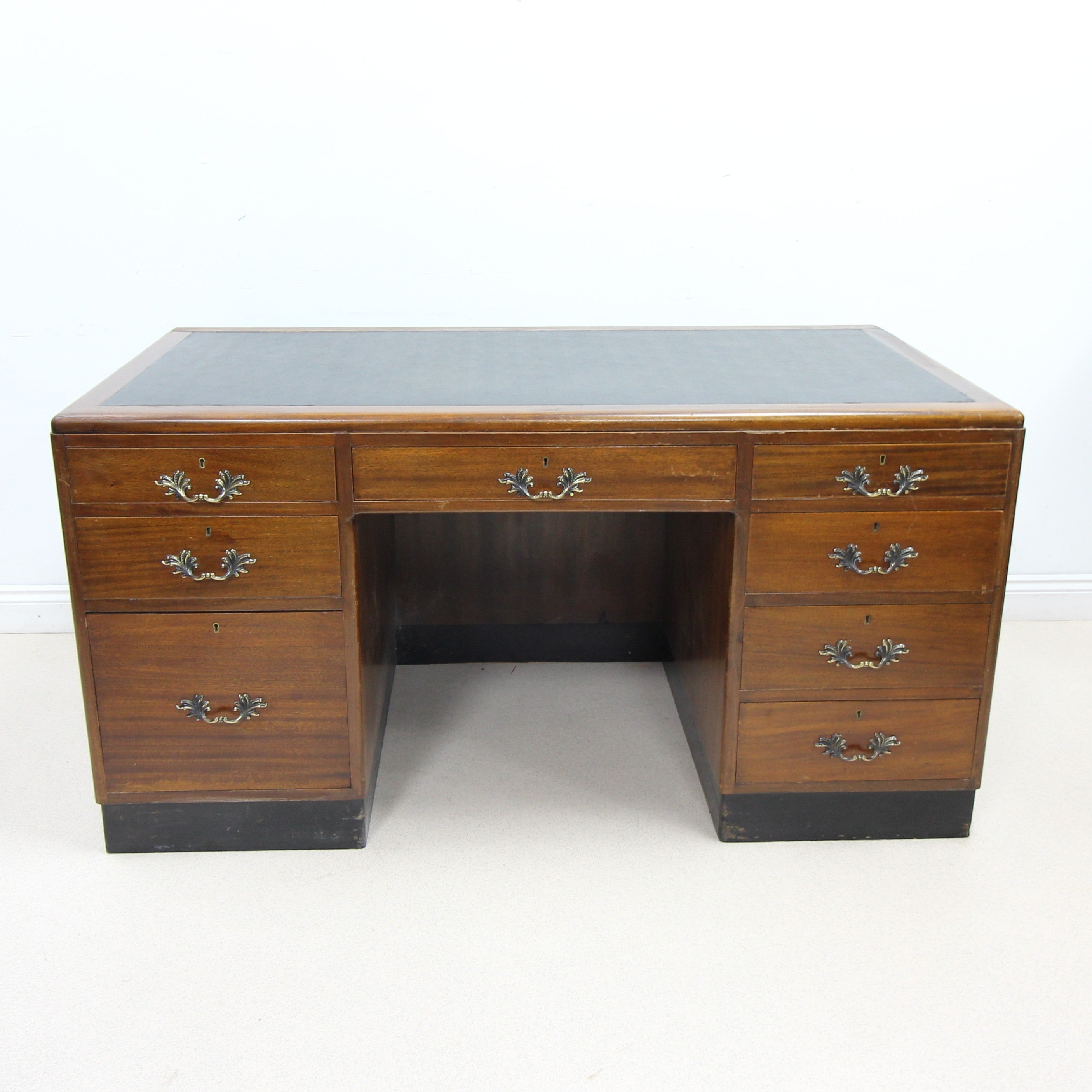 Rare Vintage Mahogany Writing Desk By Stephen & Sons Edinburgh