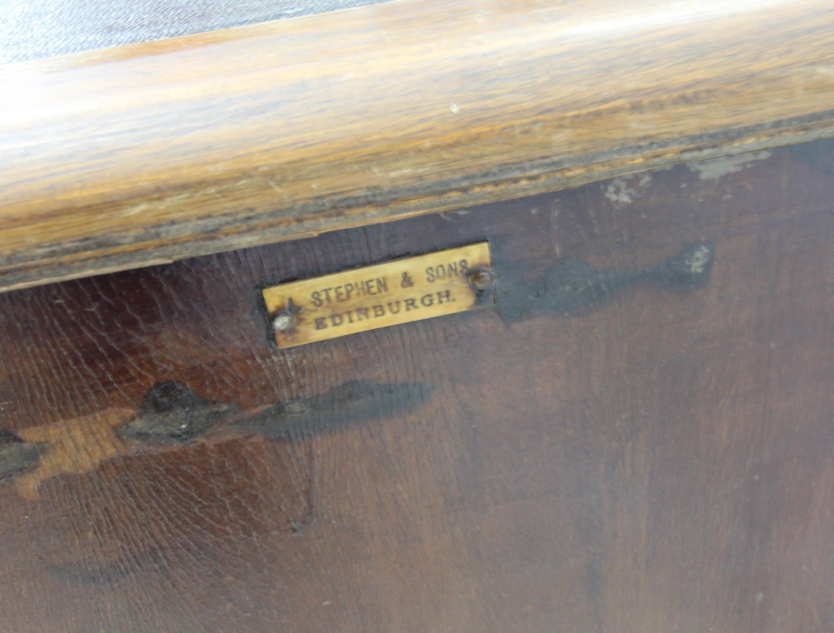 Rare Vintage Mahogany Writing Desk By Stephen & Sons Edinburgh