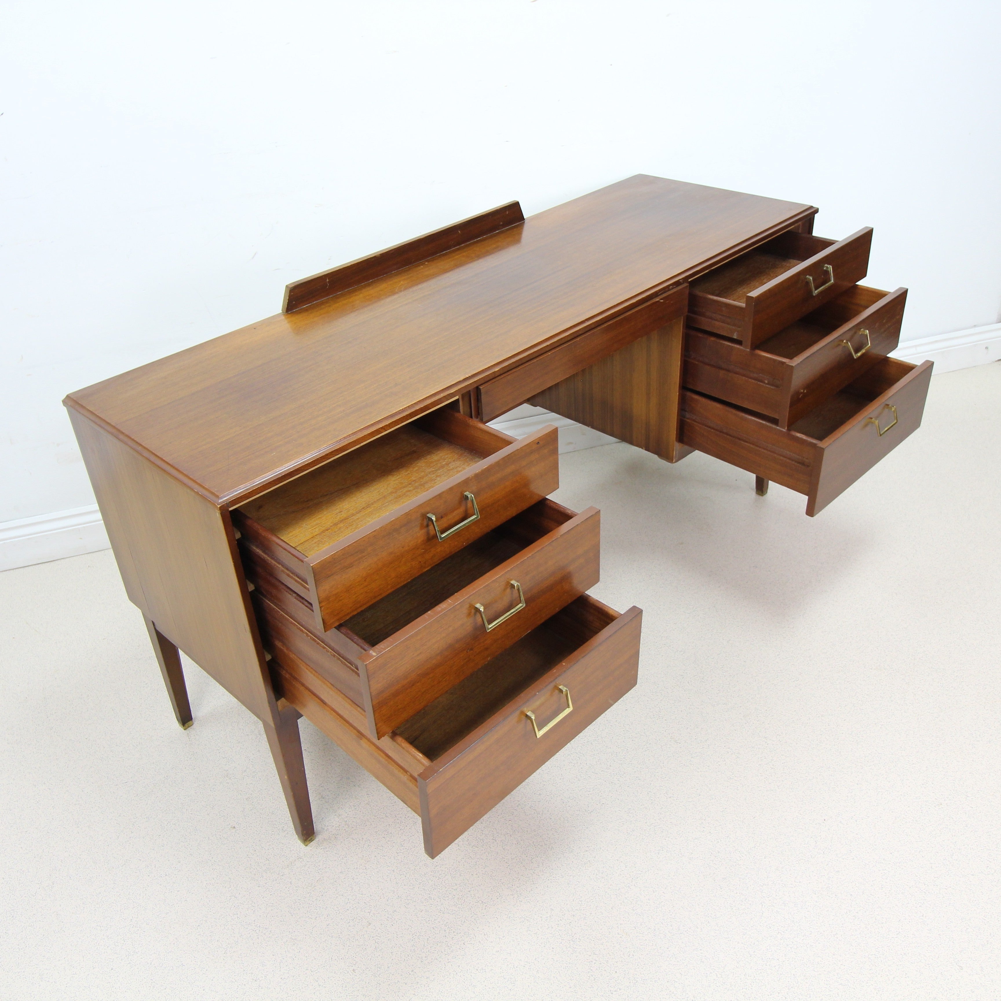Mid Century Harris Lebus Teak Writing Desk