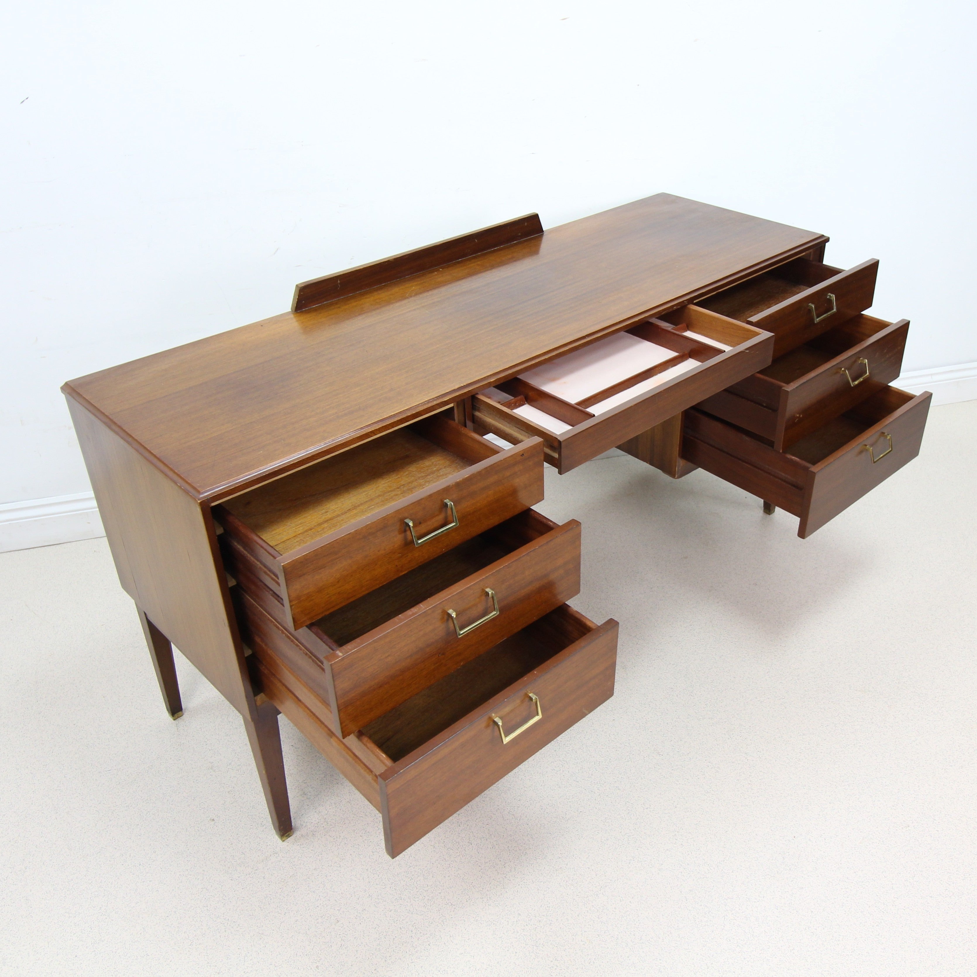 Mid Century Harris Lebus Teak Writing Desk