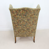 Elegant Vintage Highback Armchair on Castors