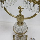 Elegant Italian Style Crystal & Cherub Table Lamp