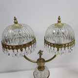 Elegant Italian Style Crystal & Cherub Table Lamp