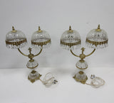 Elegant Italian Style Crystal & Cherub Table Lamp