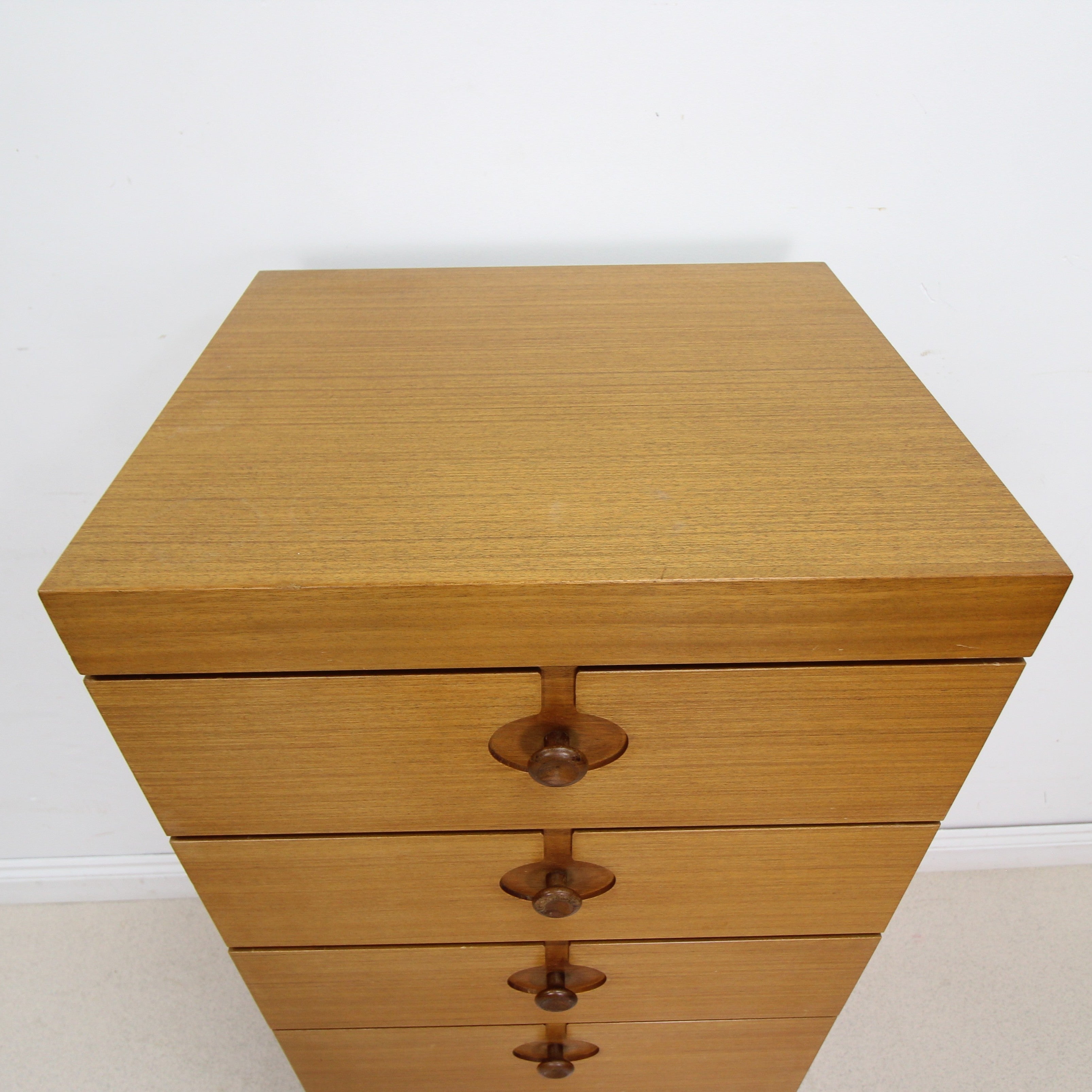 Vintage Teak Tallboy Chest of Drawers by Nathan